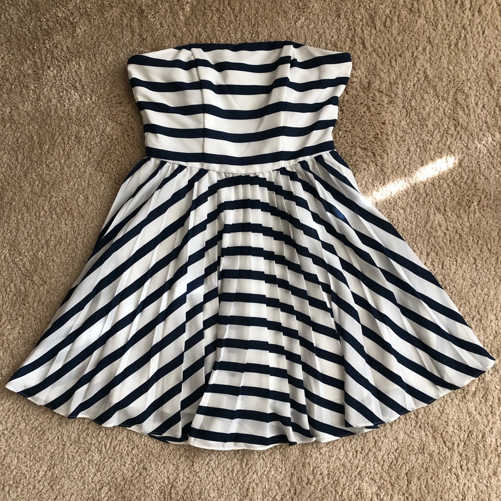 NWOT Blue and White Stripped Dress